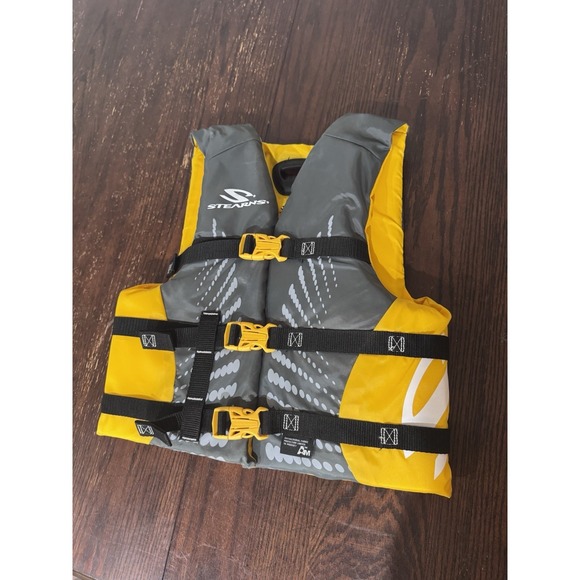 Stearns Other - Stearns Youth Life Jacket US Coast Guard Approved 50-90 lbs Yellow Gray PFD